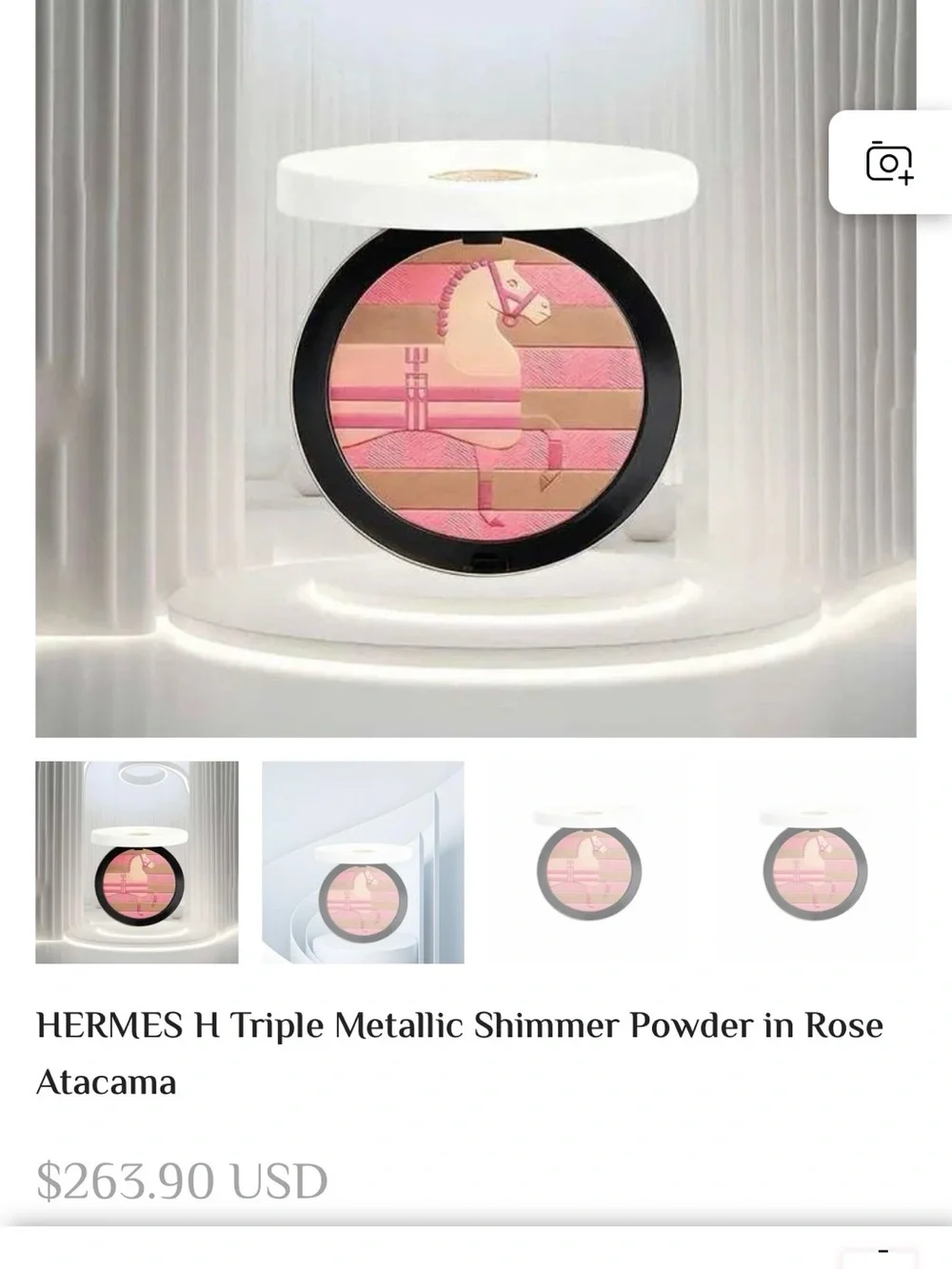 Hermes H horse Metallic Shimmer Powder Bronzer & Contour in Pink, Gold and more!